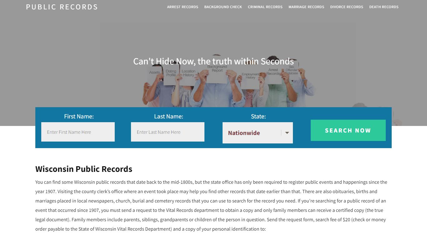 Wisconsin Public Records | Get Instant Reports On People